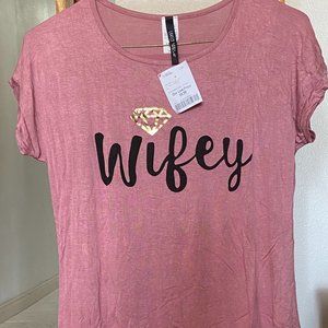 Wifey shirt Pink